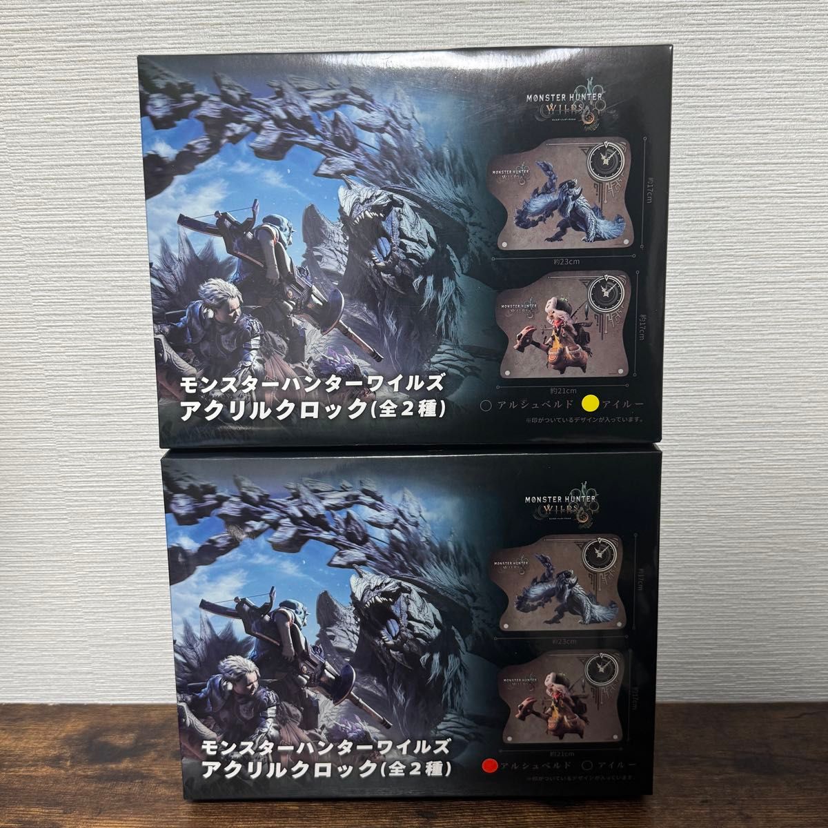 カプコン限定】モンスターハンターワイルズ アクリルクロック 2 カプコン限定】モンスターハンターワイルズ アクリルクロック 2