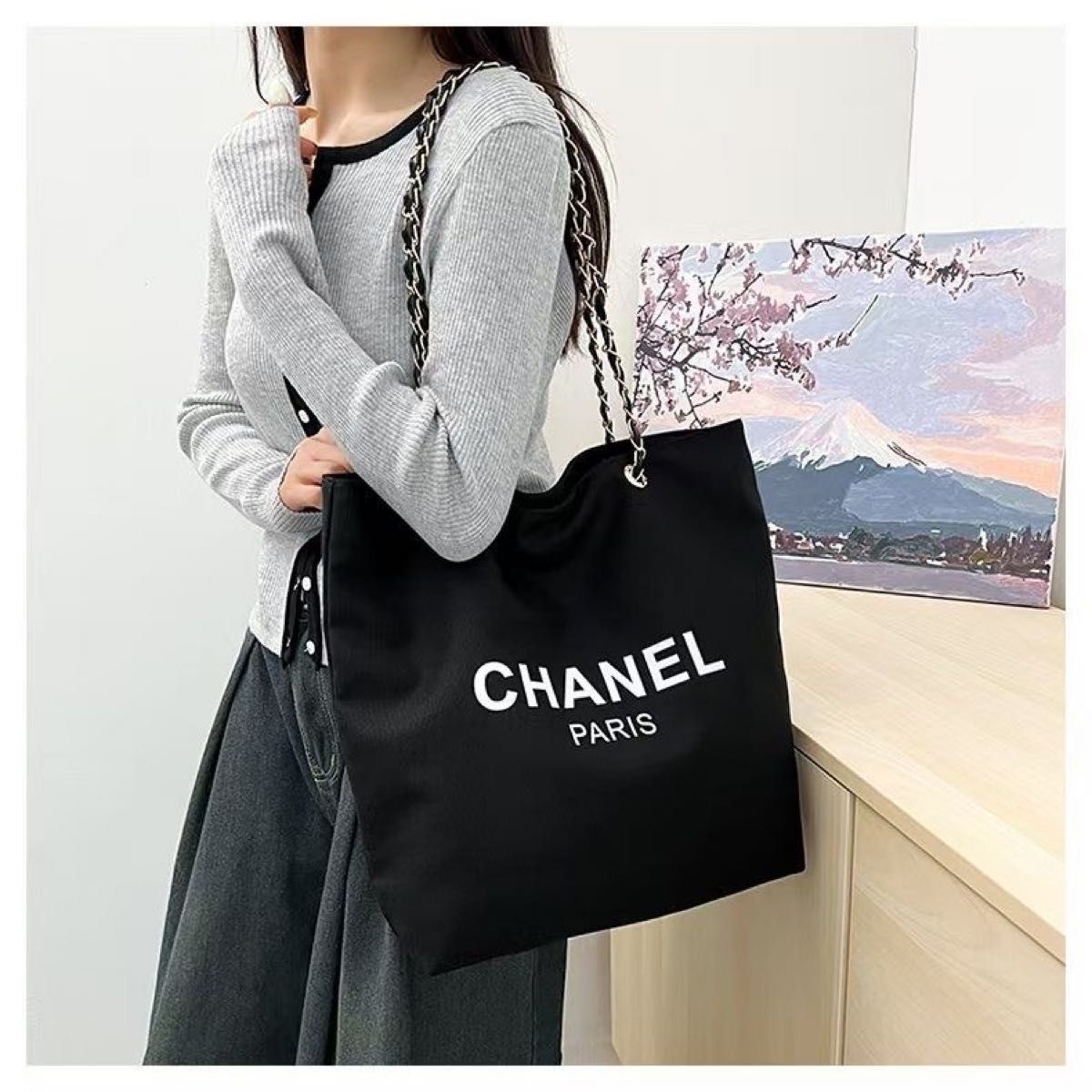CHANEL ノベルティ チェーントートバッグ 正規品 限定非売品 CHANEL ノベルティ チェーントートバッグ 正規品 限定非売品