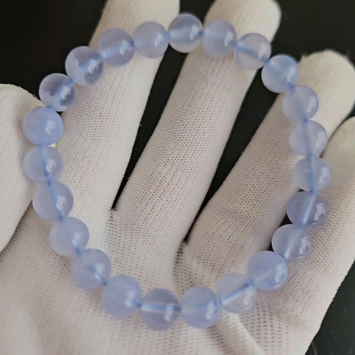 【パワーストーン/お買い得】水色がかわいい!カルセドニーのブレスレット 8ミリ 天然石