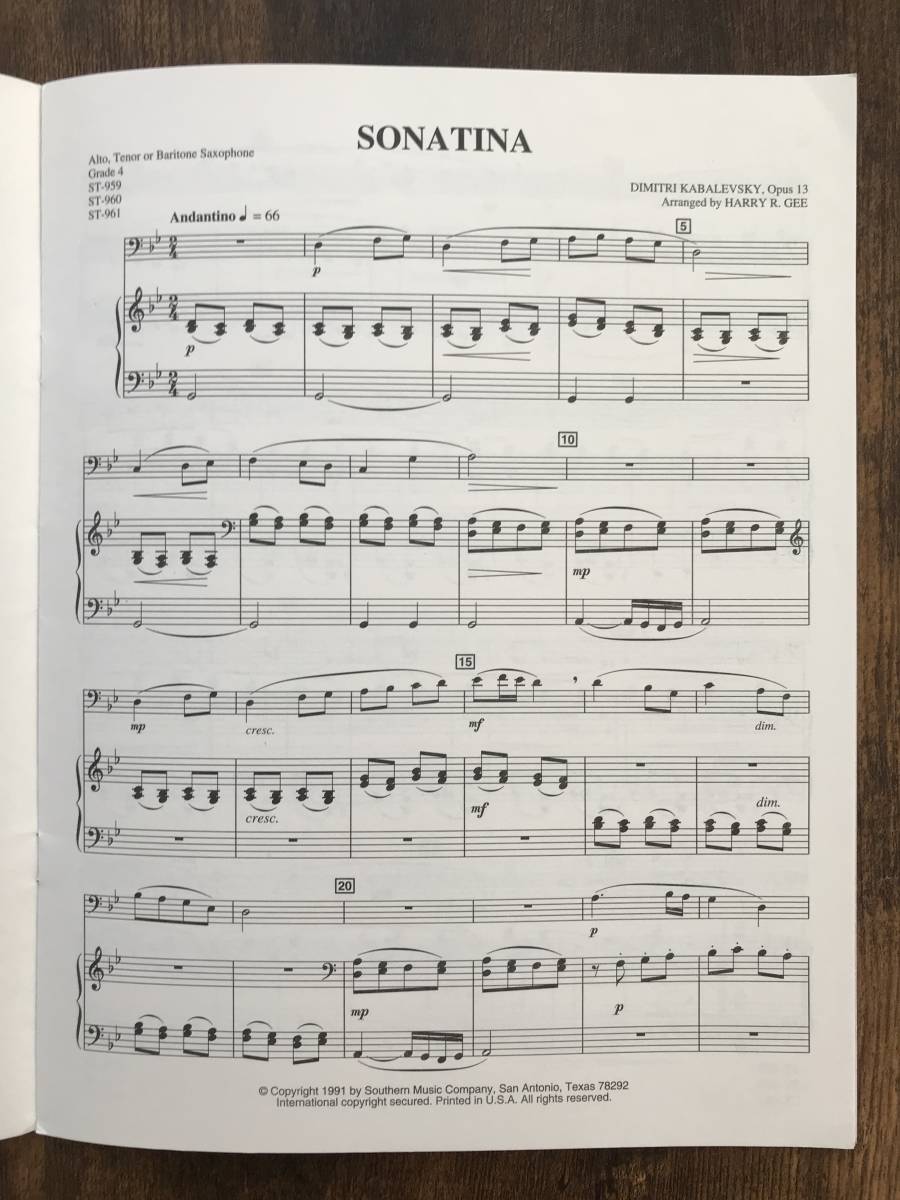 アルトサクソフォン譜/カバレフスキー:ソナチネ Op.13 No.2&3/送料無料/アルトサックス&ピアノ アルトサクソフォン譜/カバレフスキー:ソナチネ Op.13 No.2&3/送料無料/アルトサックス&ピアノ