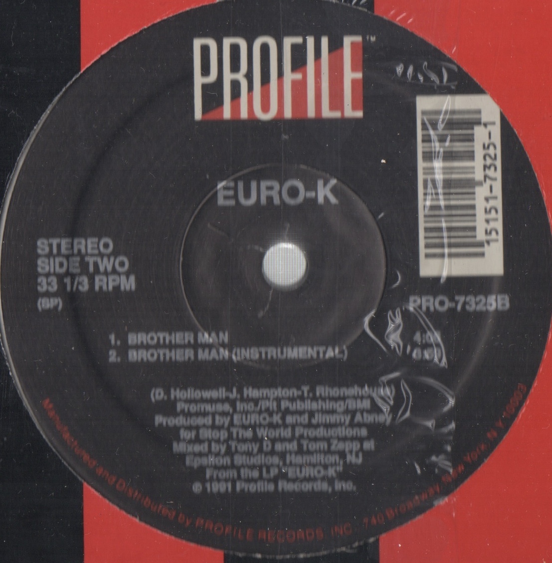 【廃盤12inch】Euro-K / Inner City Blues / Brother Man_画像2