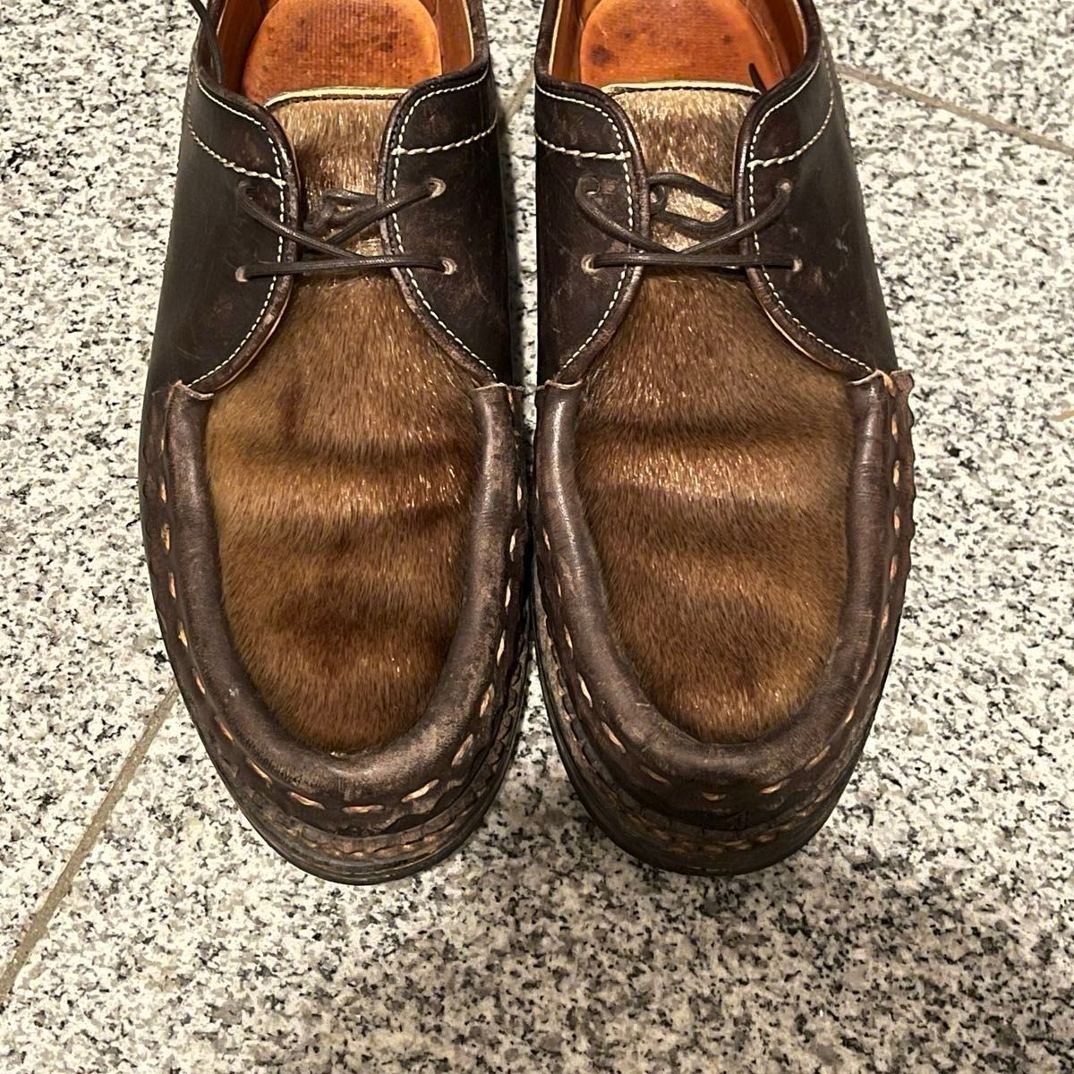 超希少】HERMES × PARABOOT メンズサイズ MICHAEL アザラシ 刺繍 超希少】HERMES × PARABOOT メンズサイズ MICHAEL アザラシ 刺繍