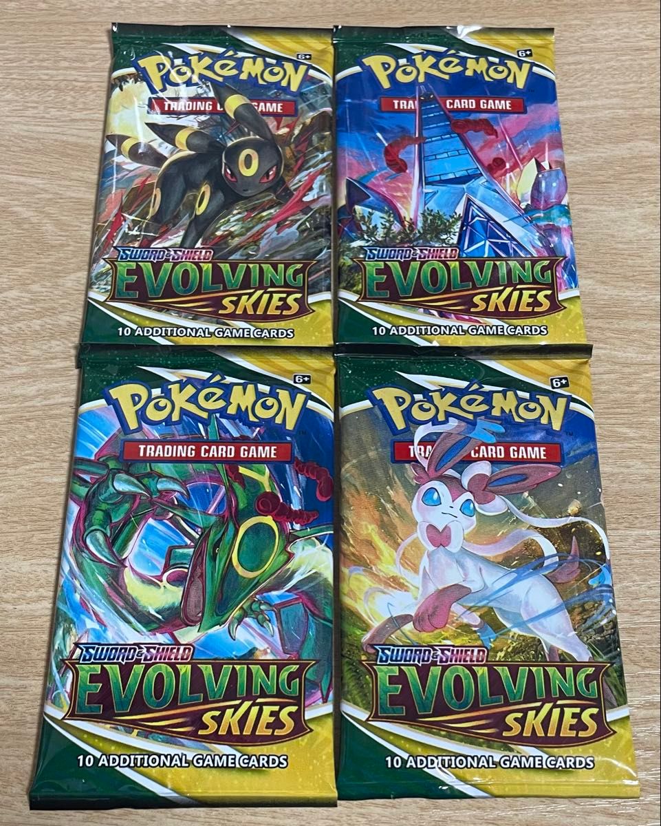 ポケモンカード Evolving Skies 4パック 英語版 海外版 イーブイヒーローズ