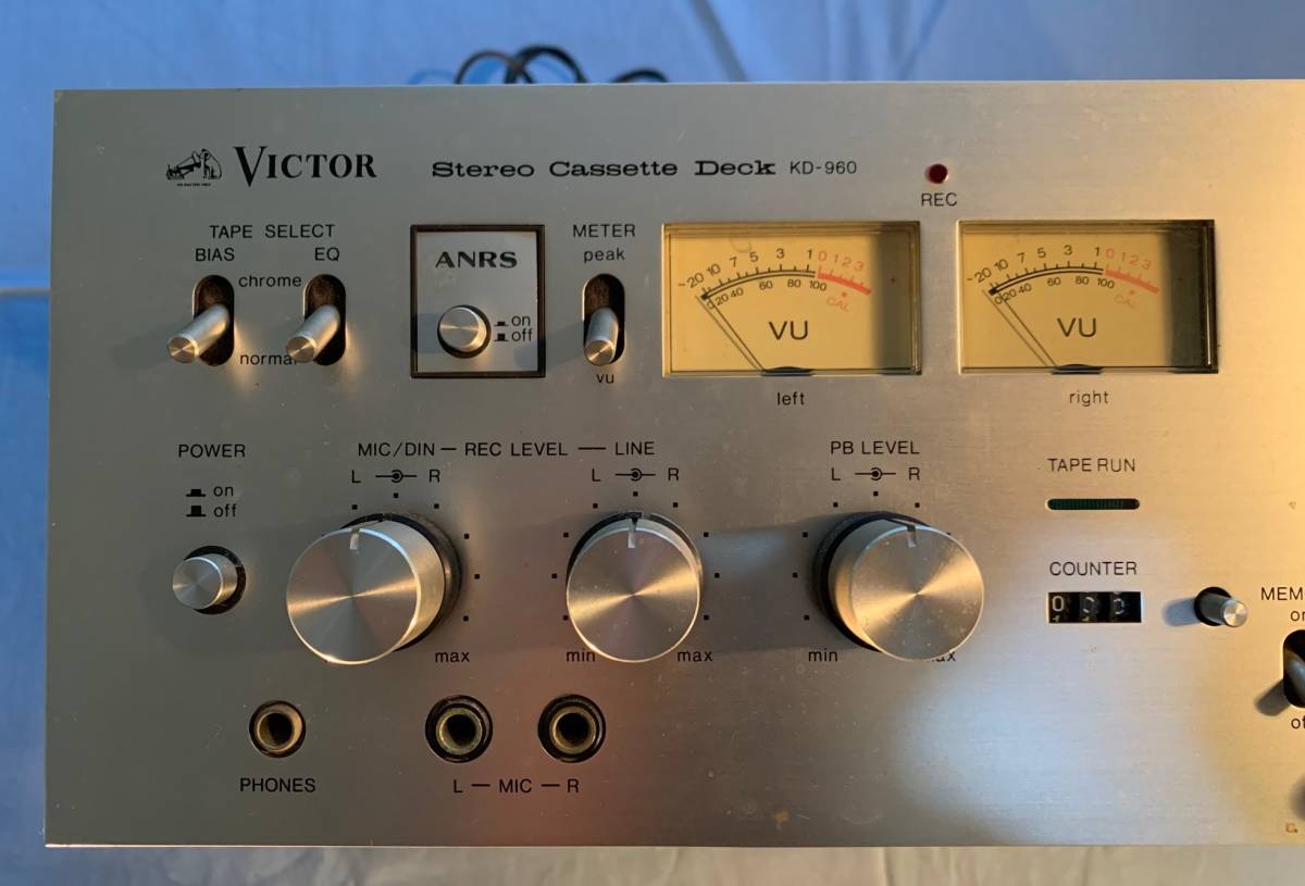 VICTOR KD-960 オール前面操作式を採用カセットデッキ 1975年_画像3