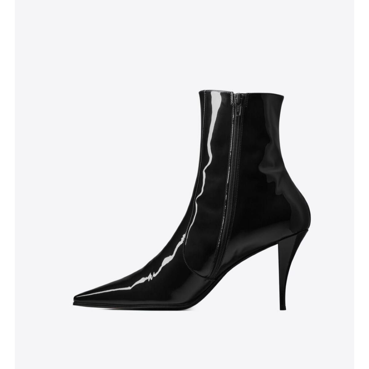 サンローラン SAINT LAURENT Ziggy ヒールブーツ パテントレザー サンローラン SAINT LAURENT Ziggy ヒールブーツ パテントレザー