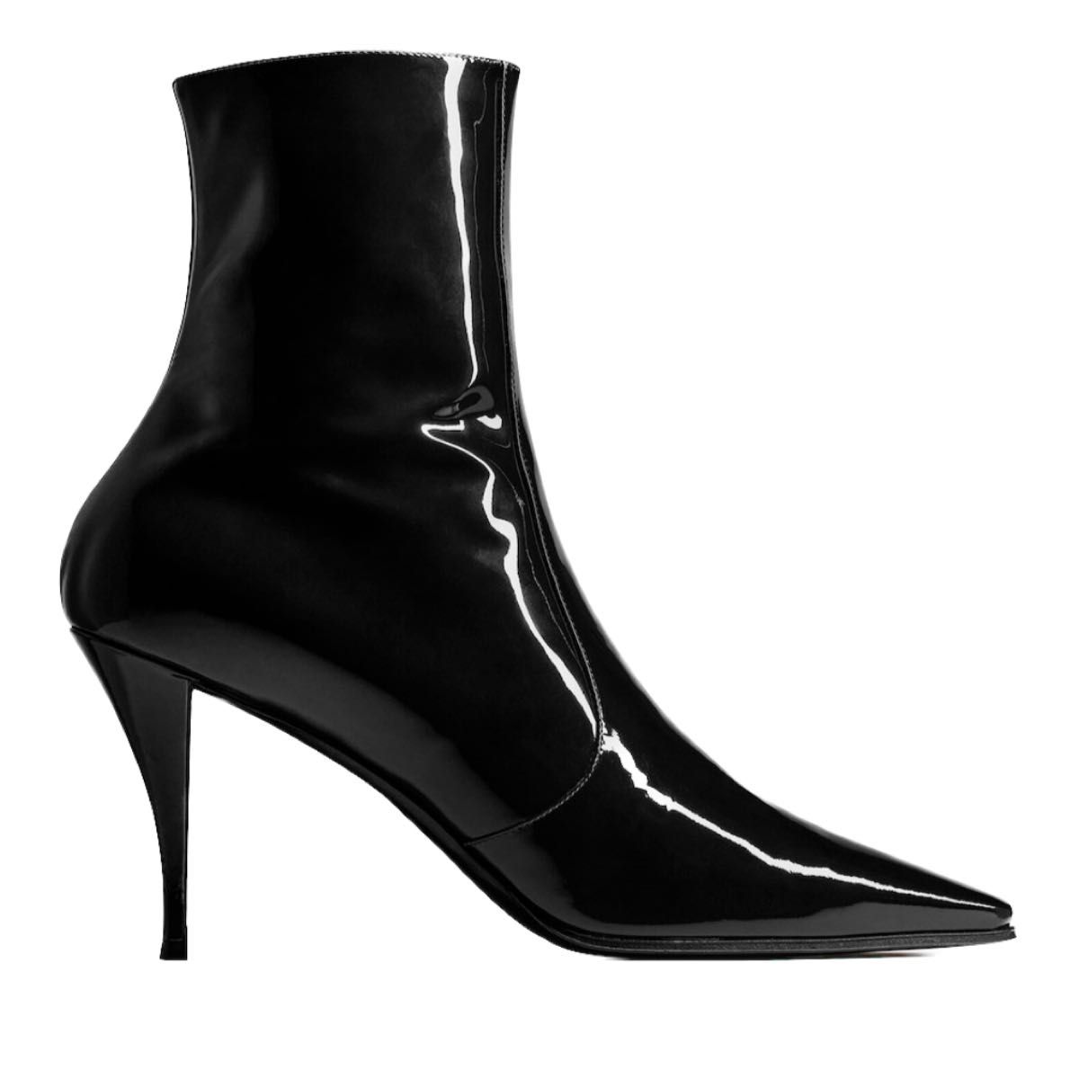 サンローラン SAINT LAURENT Ziggy ヒールブーツ パテントレザー サンローラン SAINT LAURENT Ziggy ヒールブーツ パテントレザー