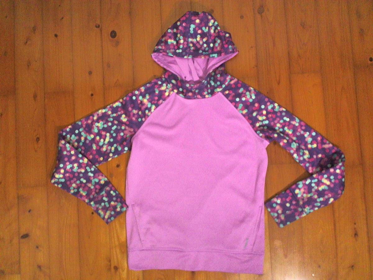 *USA old clothes * defect have * Reebok *Reebok* sweat pull over parka jacket XL purple series 