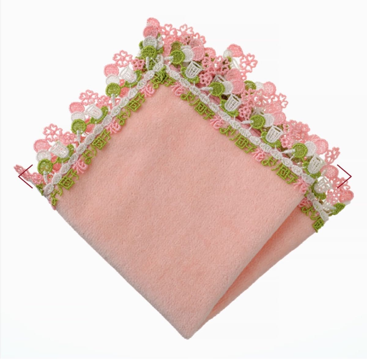 近沢レース店 シーズンタオルハンカチ/花より団子(ピンク)新品 近沢レース店 シーズンタオルハンカチ/花より団子(ピンク)新品