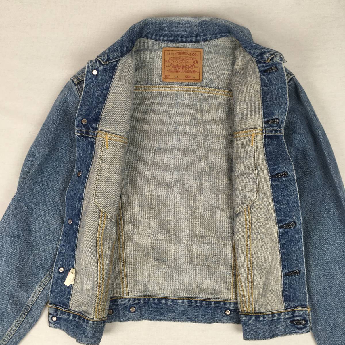 LEVI'S リーバイス 71557-02 3rd BIG'E' 日本製 96年 復刻 ジージャン サイズ38 デニム ジャケット Gジャン_画像8