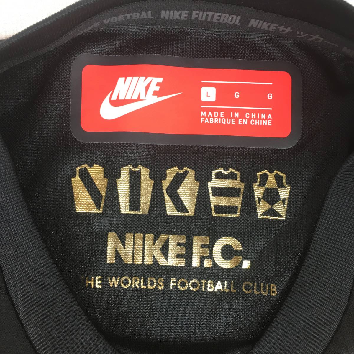 【美品】NIKE FC ナイキ エフシー ジージャン Tシャツ ブラック 黒 Lサイズ_画像3