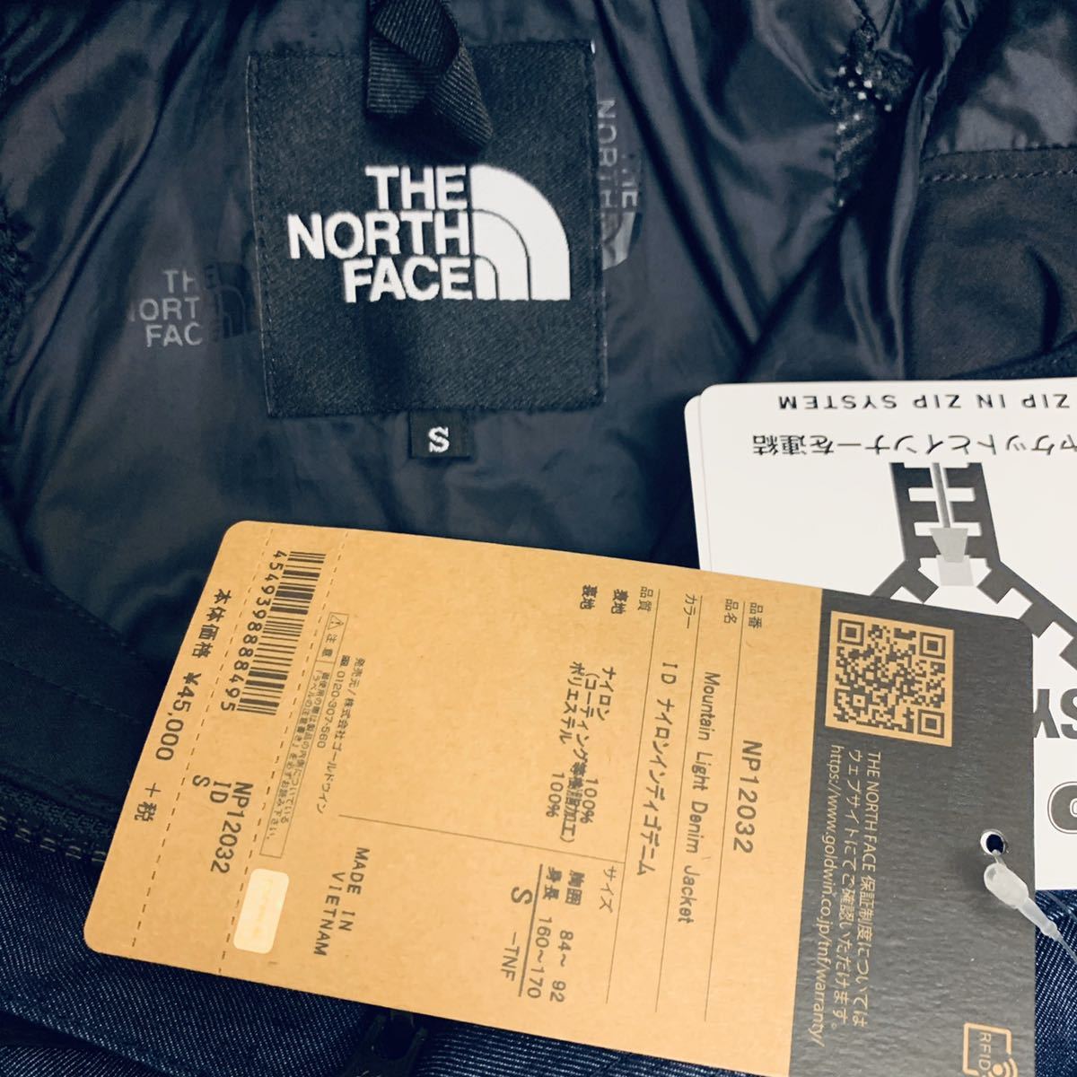 S THE NORTH FACE Mountain LIght denim jacket 新品 インディゴ