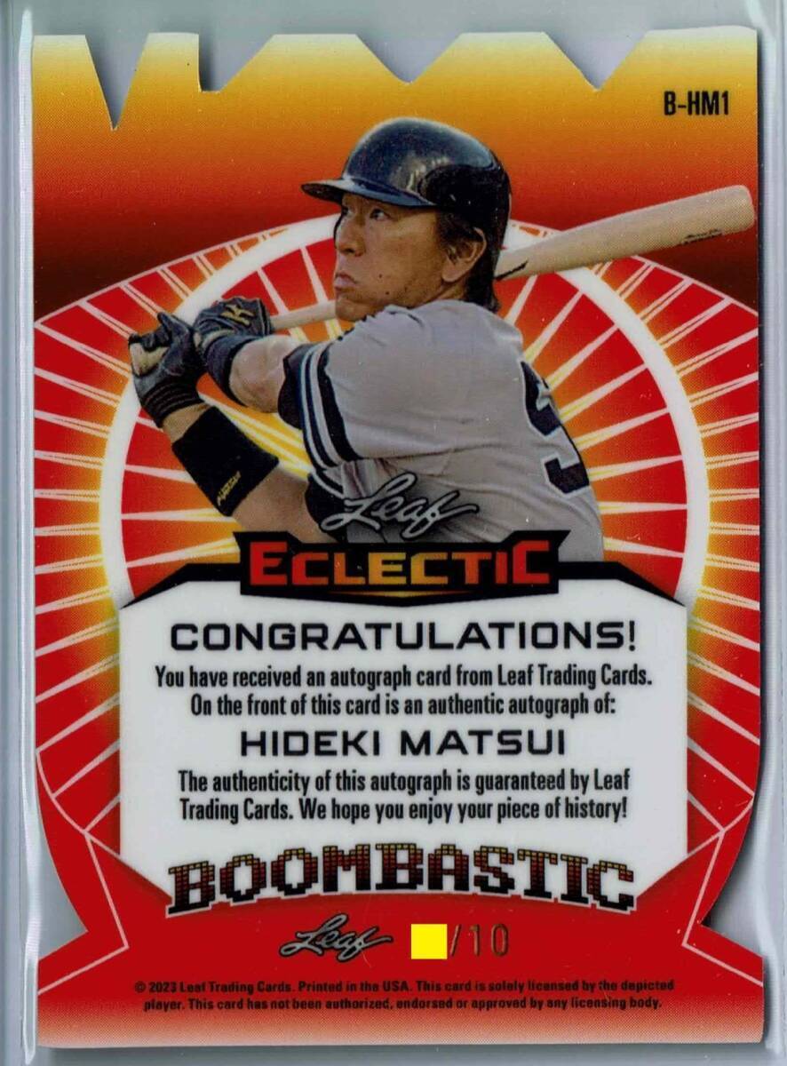 松井秀喜 10枚限定サイン ダイカット 2023 Leaf Eclectic 松井秀喜 10枚限定サイン ダイカット 2023 Leaf Eclectic