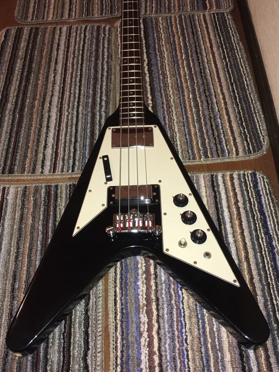  Greco finest quality! flying V base Greco Flying V Bass super-beauty goods 1978 year dead stock black super light weight JAPAN VINTAGE Japan Vintage FVB