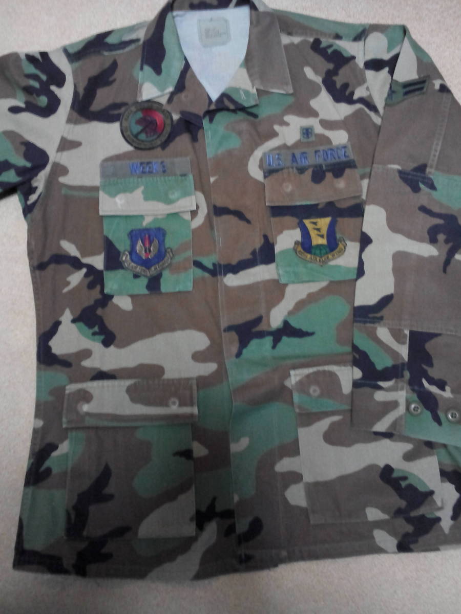 沖縄米軍 ABU ウッドランドカモ ジャケット　サイズ M-LONG 美品、ワッペン多数_画像1