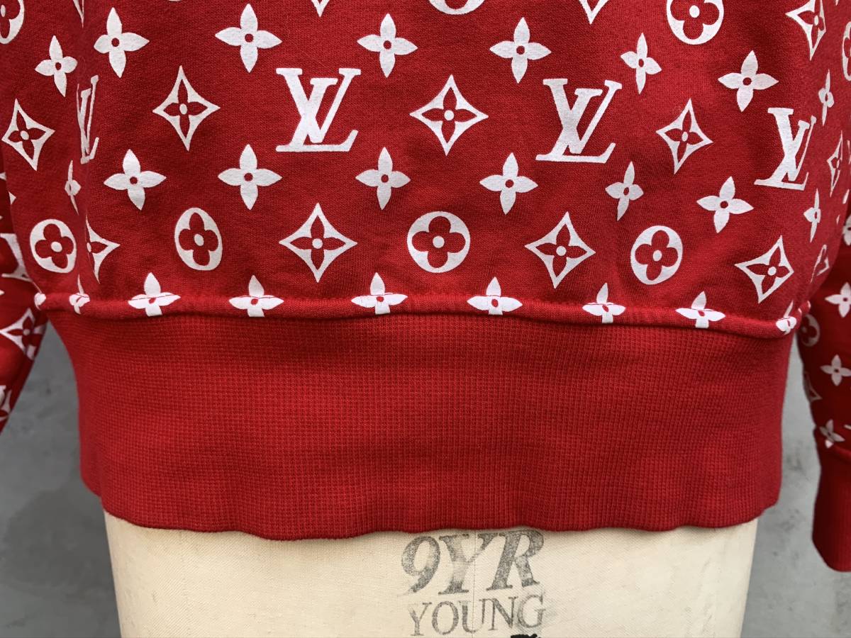 ★コラボ★Louis Vuitton★Supreme★ルイヴィトン★シュプリーム★モノグラム★赤★白★パーカー★メンズ★レディース★サイズ★S★_画像7