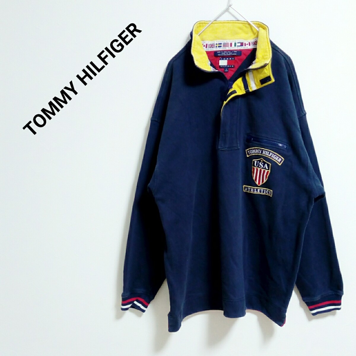 TOMMY HILFIGER　トミーヒルフィガー　ハーフジップスウェット 