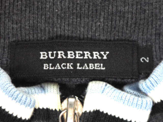 即決☆BURBERRY BLACK LABEL☆2 メンズM位 廃盤 ジップアップ