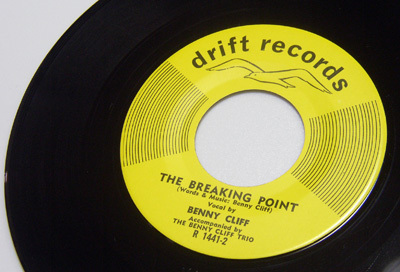 45rpm/ SHAKE UM UP ROCK - BENNY CLIFF - THE BREAKING POINT / 50s, rockabilly,FIFTIES,drift records, re MA REPRO