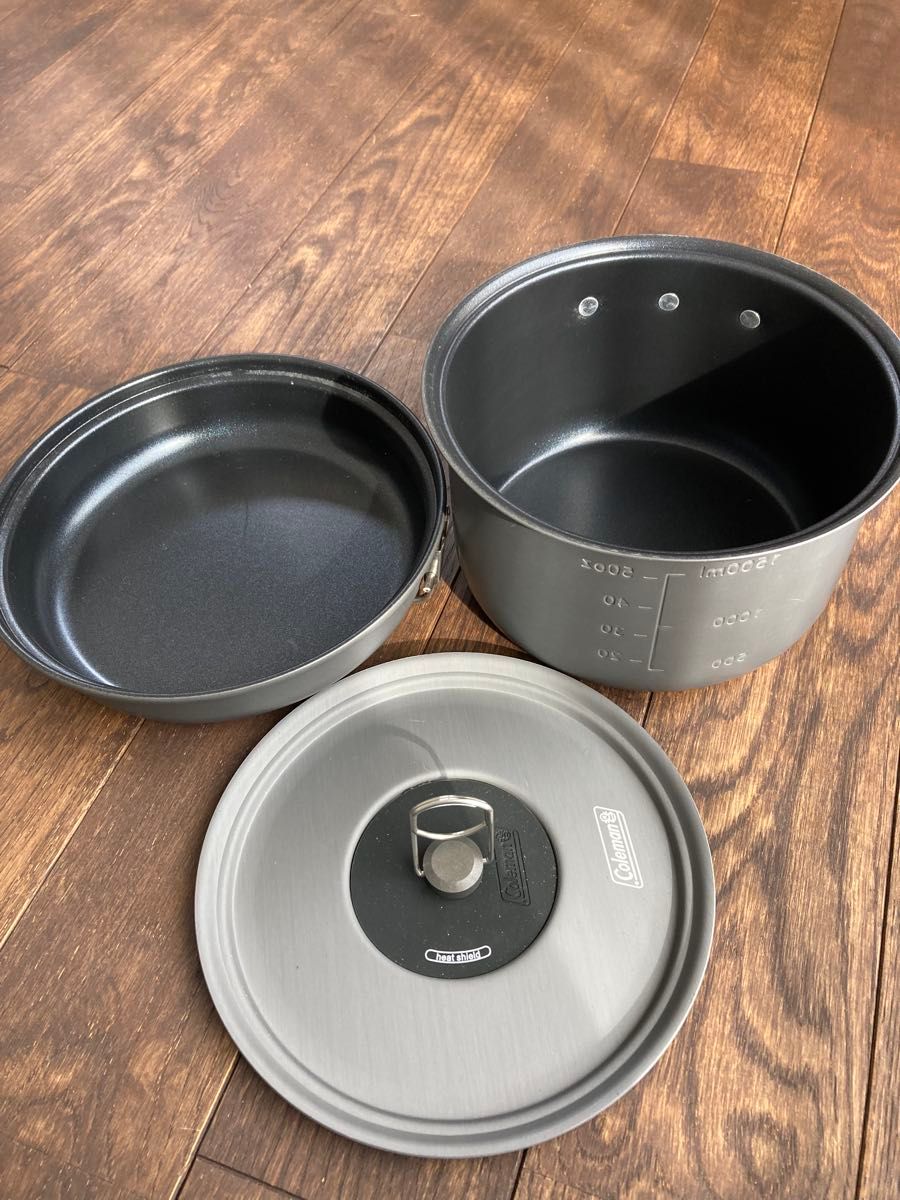 未使用品 コールマン アルミクッカー ケトルセット Coleman 調理 未使用品 コールマン アルミクッカー ケトルセット Coleman 調理