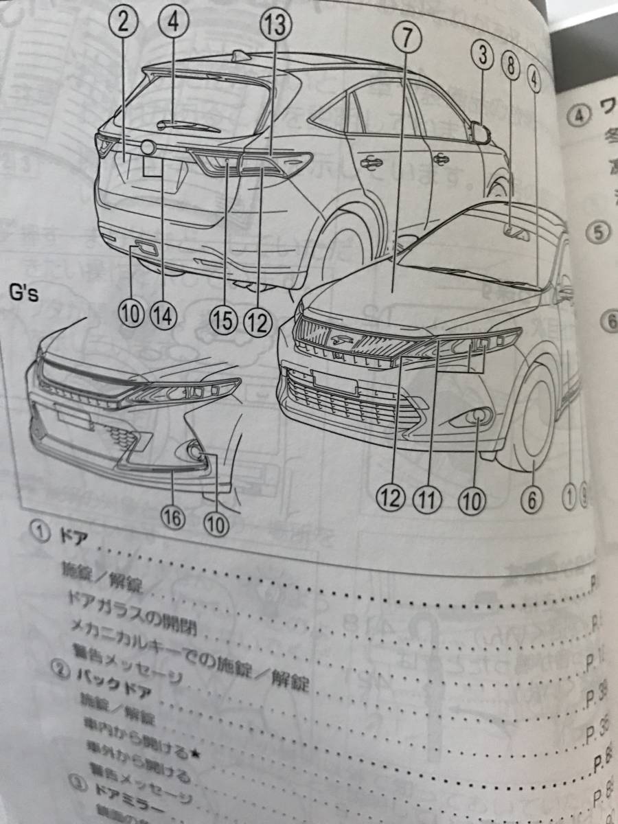 ☆TOYOTA HARRIER OWNERS MANUAL☆TOYOTA HARRIER トヨタ ハリアー オーナーズ マニュアル 取扱説明書 取扱書 取説☆TOYOTA HARRIER☆_画像2