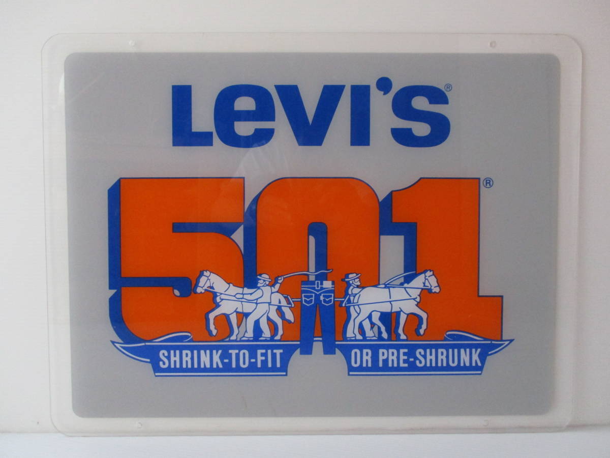 70s 最大80%OFFクーポン 80s US ビンテージ Levi's サイン 非売品 正式的 店舗用 リーバイス 501