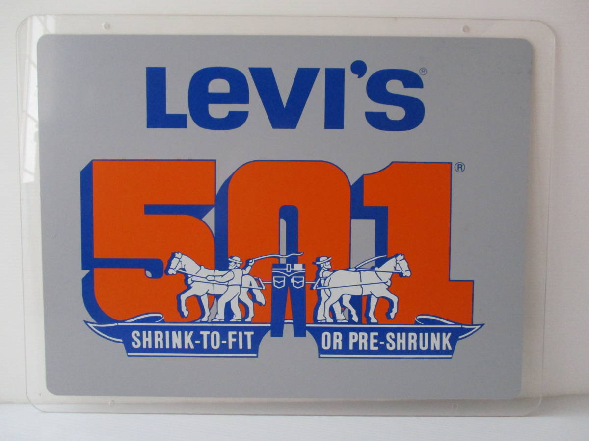 70s 80s US ビンテージ　Levi's リーバイス 501 サイン　店舗用　非売品_画像2