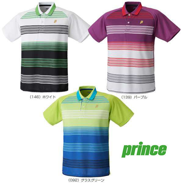 新品タグ付 Prince プリンス テニス・バドミントンウェア ACTIVE-PASSION／ボーダー ゲームシャツ ポロシャツ／ユニセックス(WU6104) M_画像10