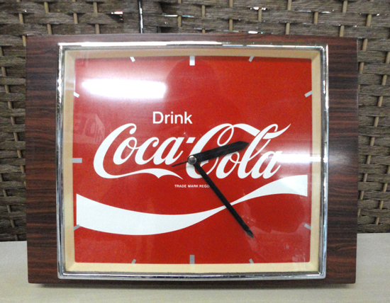 希少！ Coca-Cola/コカコーラ 壁掛け時計 ヴィンテージ レトロ 動作OK コレクション クロック_画像2