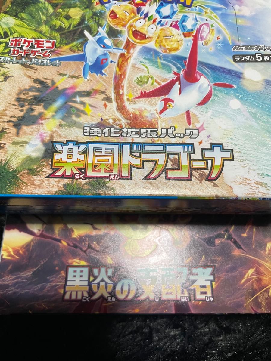 楽園ドラゴーナ 黒炎の支配者 シュリンク付き 新品未開封 2BOXセット ポケモンカードゲーム 黒炎の支配者 楽園ドラゴーナ 2box