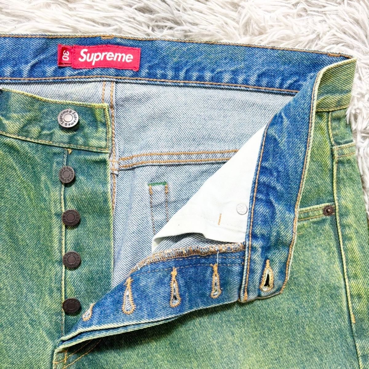 極美品 Supreme 23AW レギュラージーンズ グリーン size30 極美品 Supreme 23AW レギュラージーンズ グリーン size30
