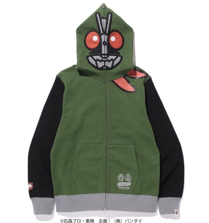 XXL A BATHING APE x 仮面ライダー パーカー エイプ コラボ 限定 激レアサイズ_画像1
