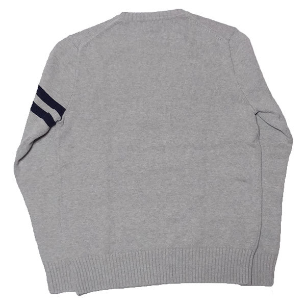 新品 POLO RALPH LAUREN BOYS SWEATER ポロ ラルフローレン ボーイズ セーター グレー ニット ビッグポニー コットン ロゴ RL XL 正規品_画像3