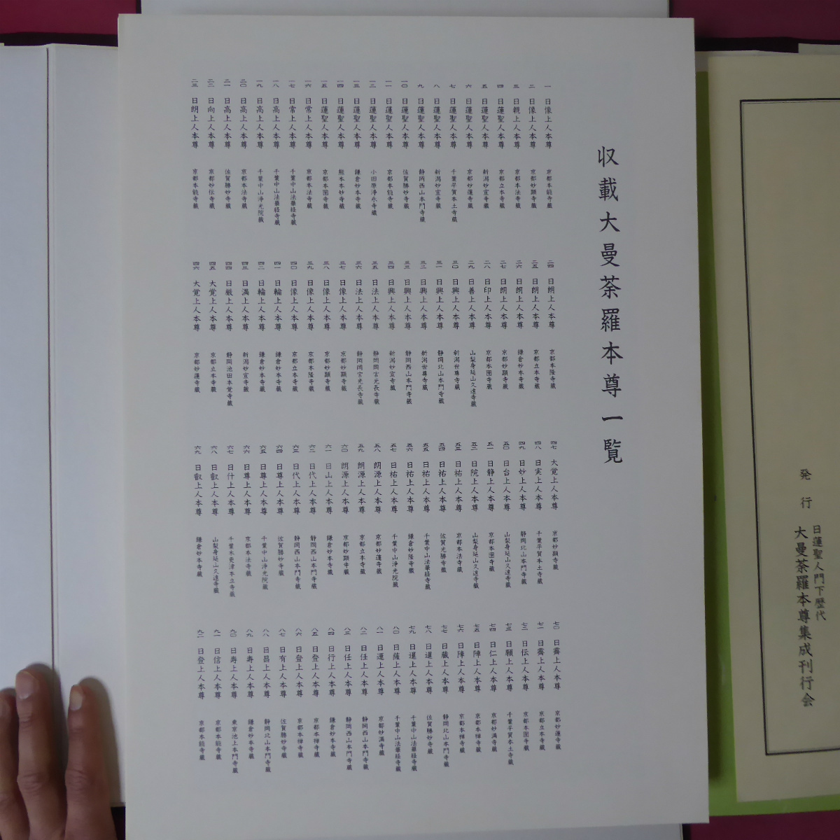日蓮聖人門下歴代 大曼荼羅本尊集成」A3判 解説書つき 帙 輸送外 日蓮聖人門下歴代 大曼荼羅本尊集成」A3判 解説書つき 帙 輸送外