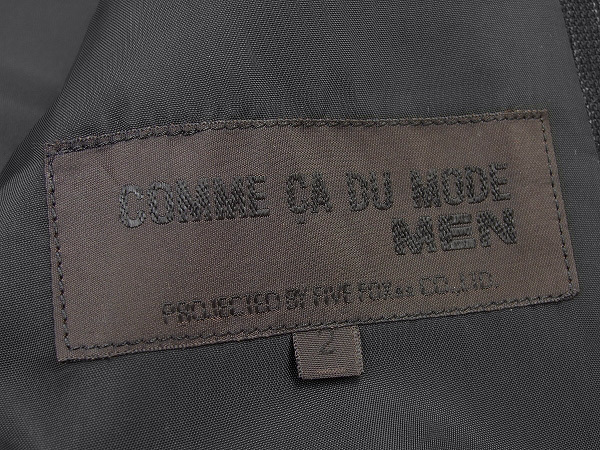 新品同様★COMME CA DU MODE MEN*コムサデモードメン★ファイブフォックス★黒系★春秋冬★3B*ピンストライプ*シングルスーツ★2(M相当)_画像5