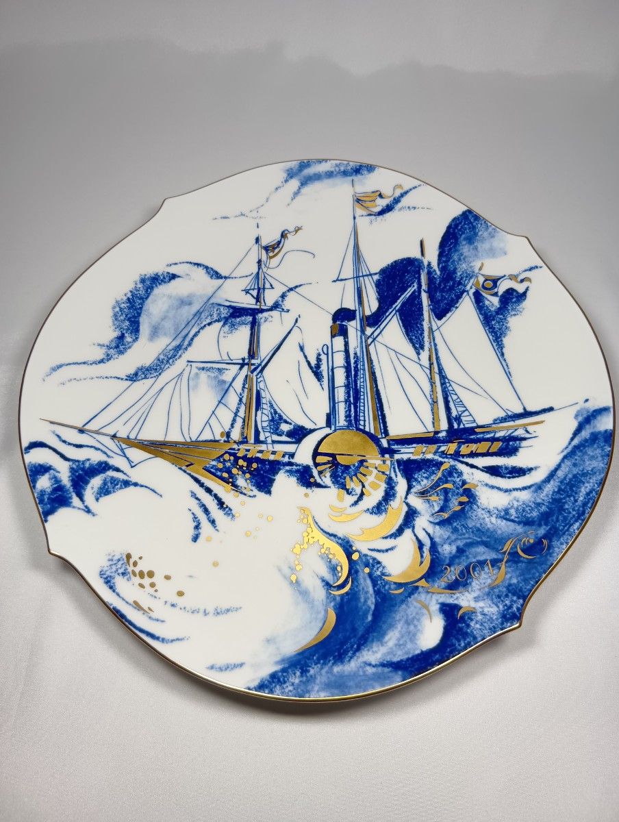 マイセン MEISSEN【美品・箱入】イヤープレート 2001年 郵便蒸気 マイセン MEISSEN【美品・箱入】イヤープレート 2001年 郵便蒸気