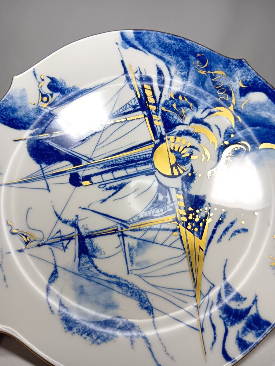 マイセン MEISSEN【美品・箱入】イヤープレート 2001年 郵便蒸気 マイセン MEISSEN【美品・箱入】イヤープレート 2001年 郵便蒸気