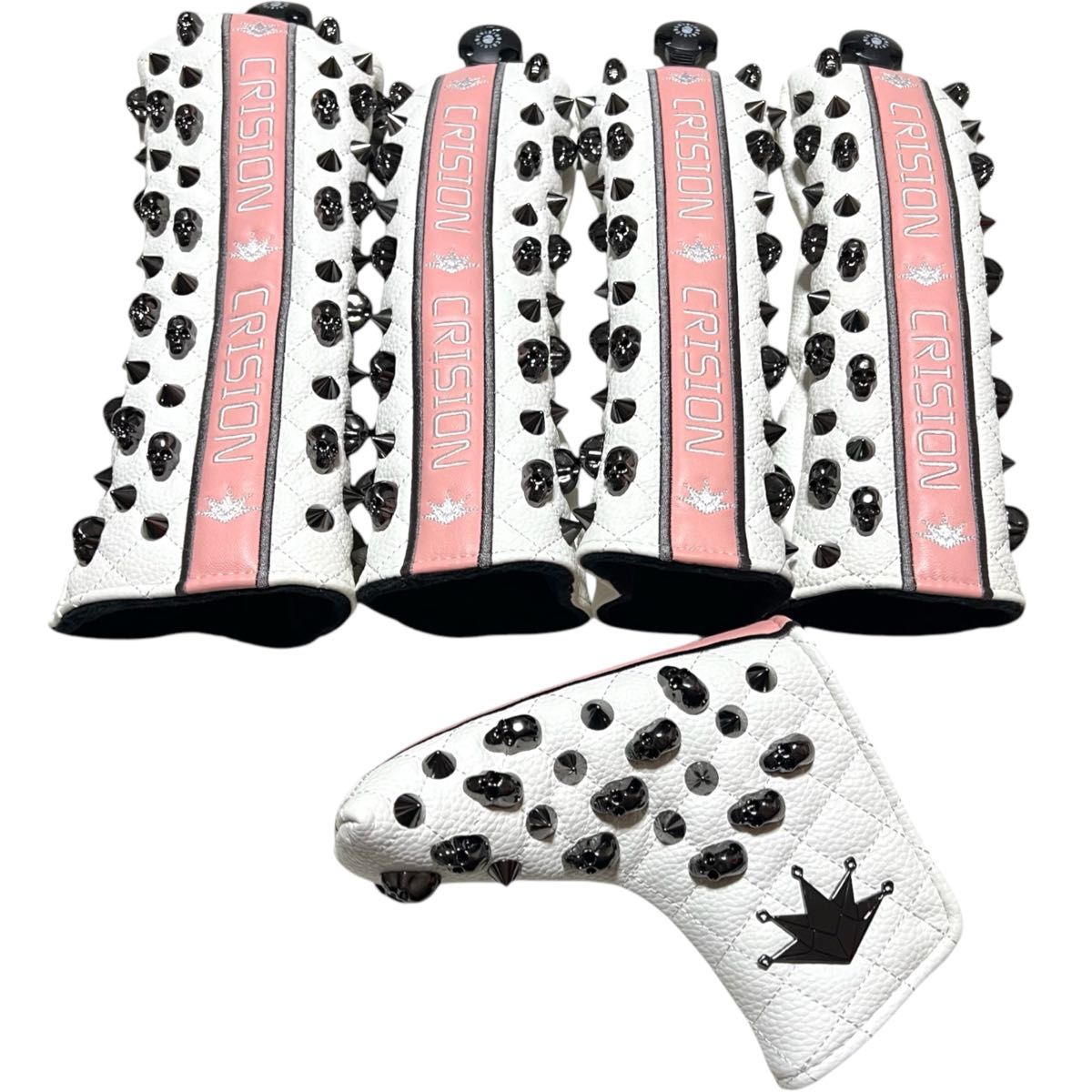 極美品 CRISION ベラボーン ヘッドカバー 5点セット FW UT 極美品 CRISION ベラボーン ヘッドカバー 5点セット FW UT