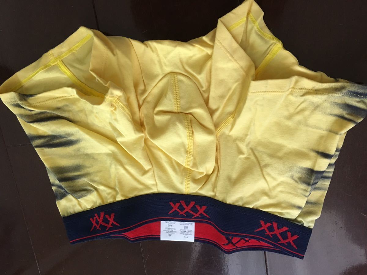 UNICO Triple X boxer shorts yellow color unused S