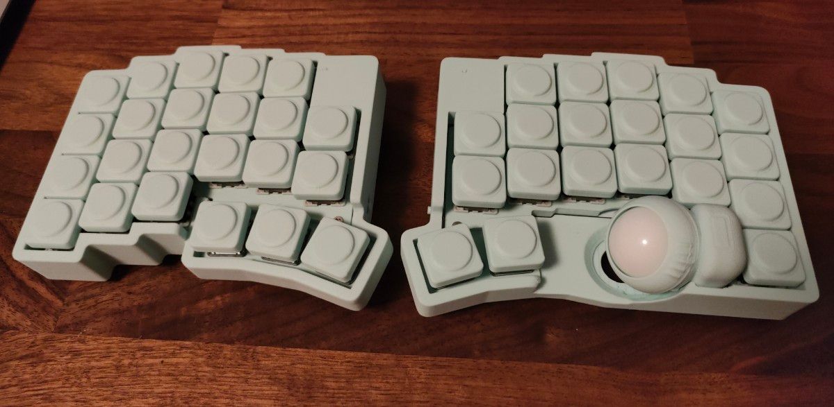 roBa ミントブルー 無線 左右分割キーボード トラックボール roBa ミントブルー 無線 左右分割キーボード トラックボール