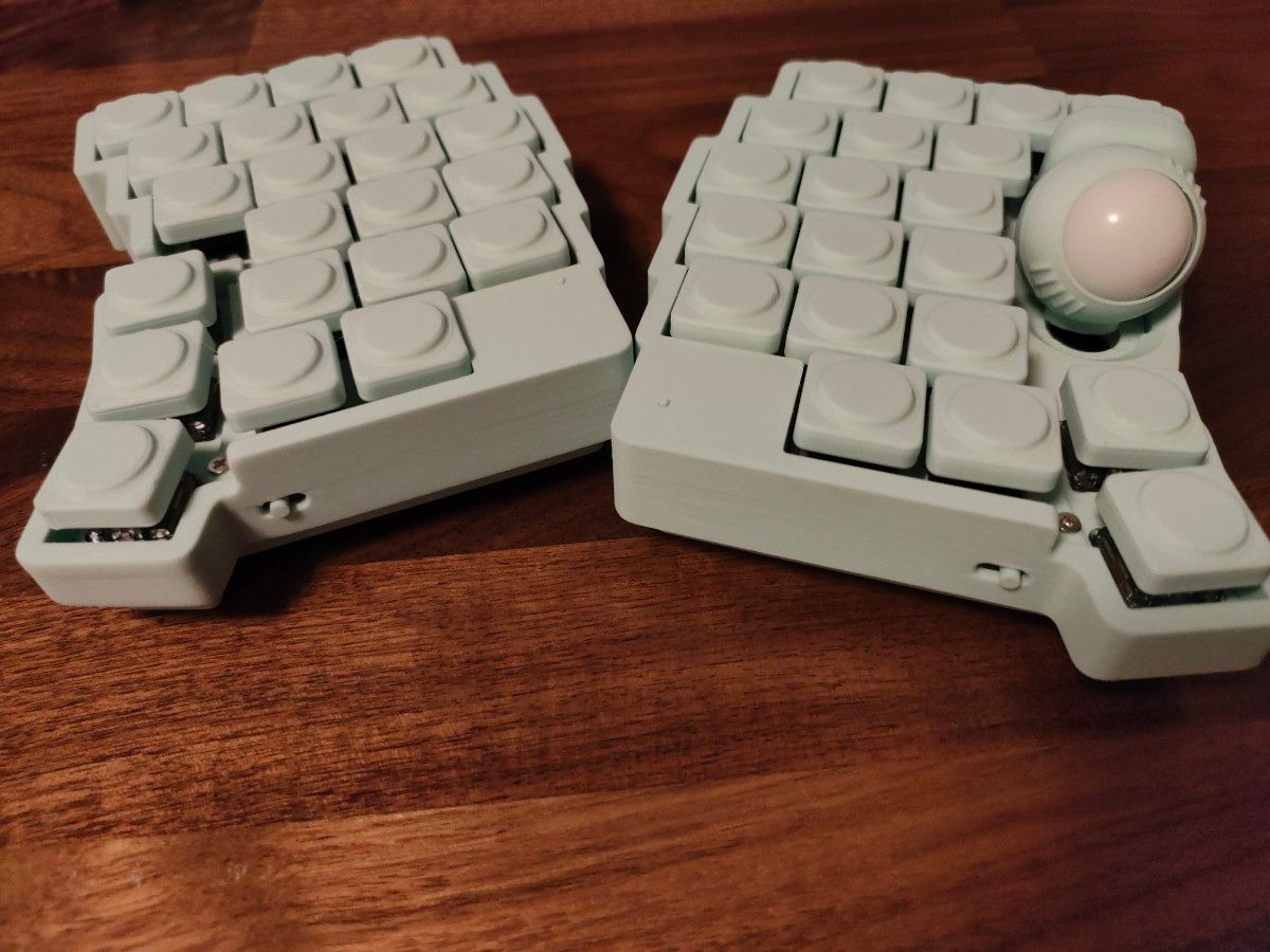 roBa ミントブルー 無線 左右分割キーボード トラックボール roBa ミントブルー 無線 左右分割キーボード トラックボール