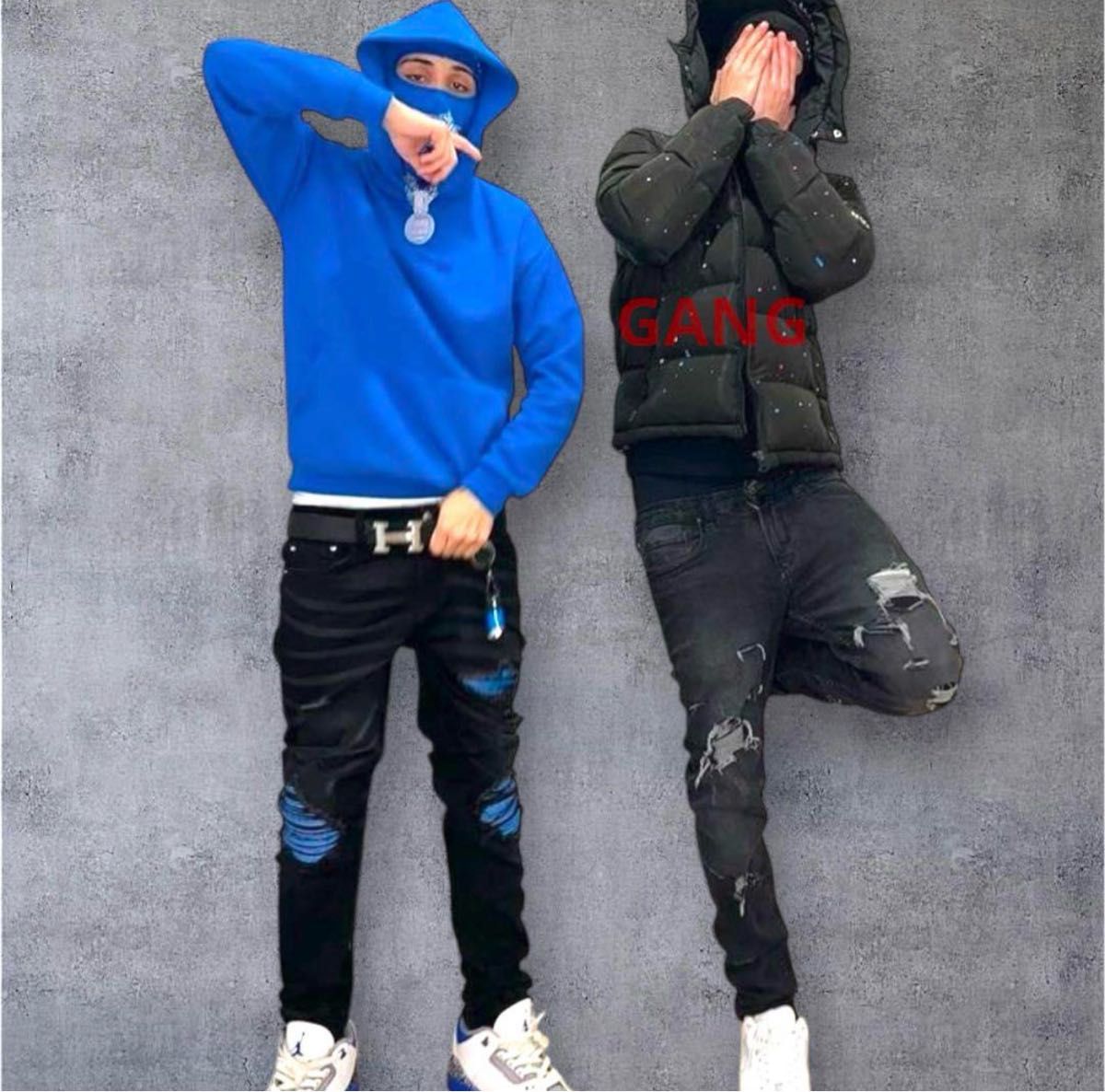 ダメージスキニー UKドリル ギャング y2k AMIRI mnml ブルー 半 ダメージスキニー UKドリル ギャング y2k AMIRI mnml ブルー 半