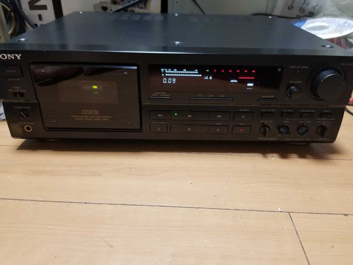 SONY カセットデッキ TC-K222ESL 再生可能 ジャンク_画像1