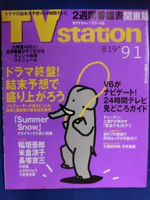 3222 テレビステーション 関東版 2000年18号 稲垣吾郎★送料1冊150円3冊まで180円★_画像1