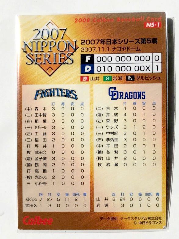 2008[ Calbee Professional Baseball chip s] rock ...*2007 year Japan series *NS-1* victory decision. moment * Chunichi Dragons 