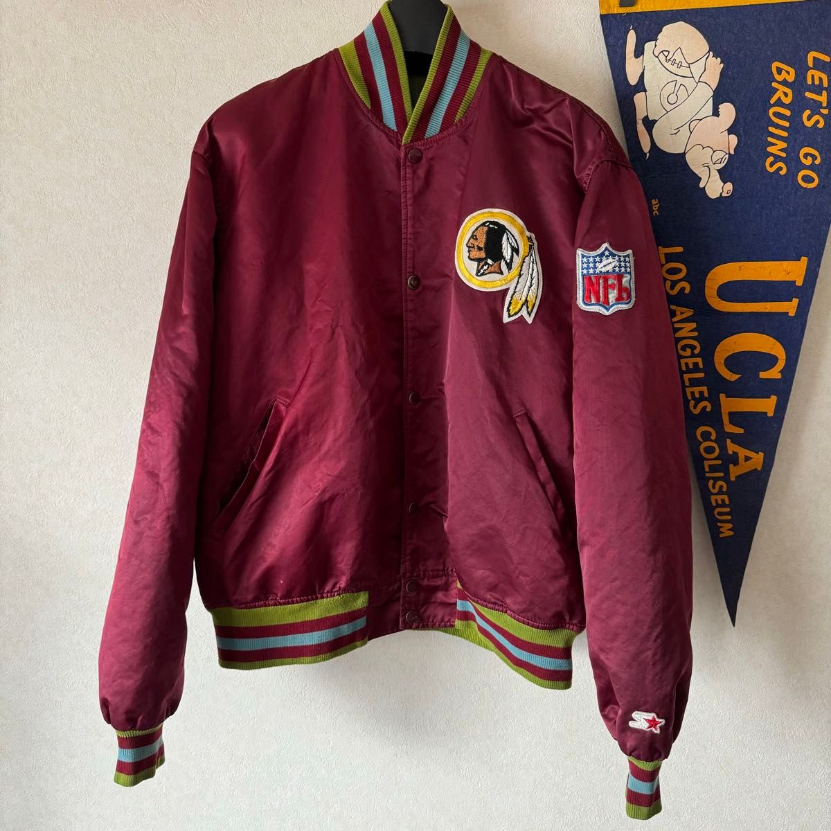 STARTER スターター ナイロン スタジャン RED SKINS レッドスキンズ NFL USA XL