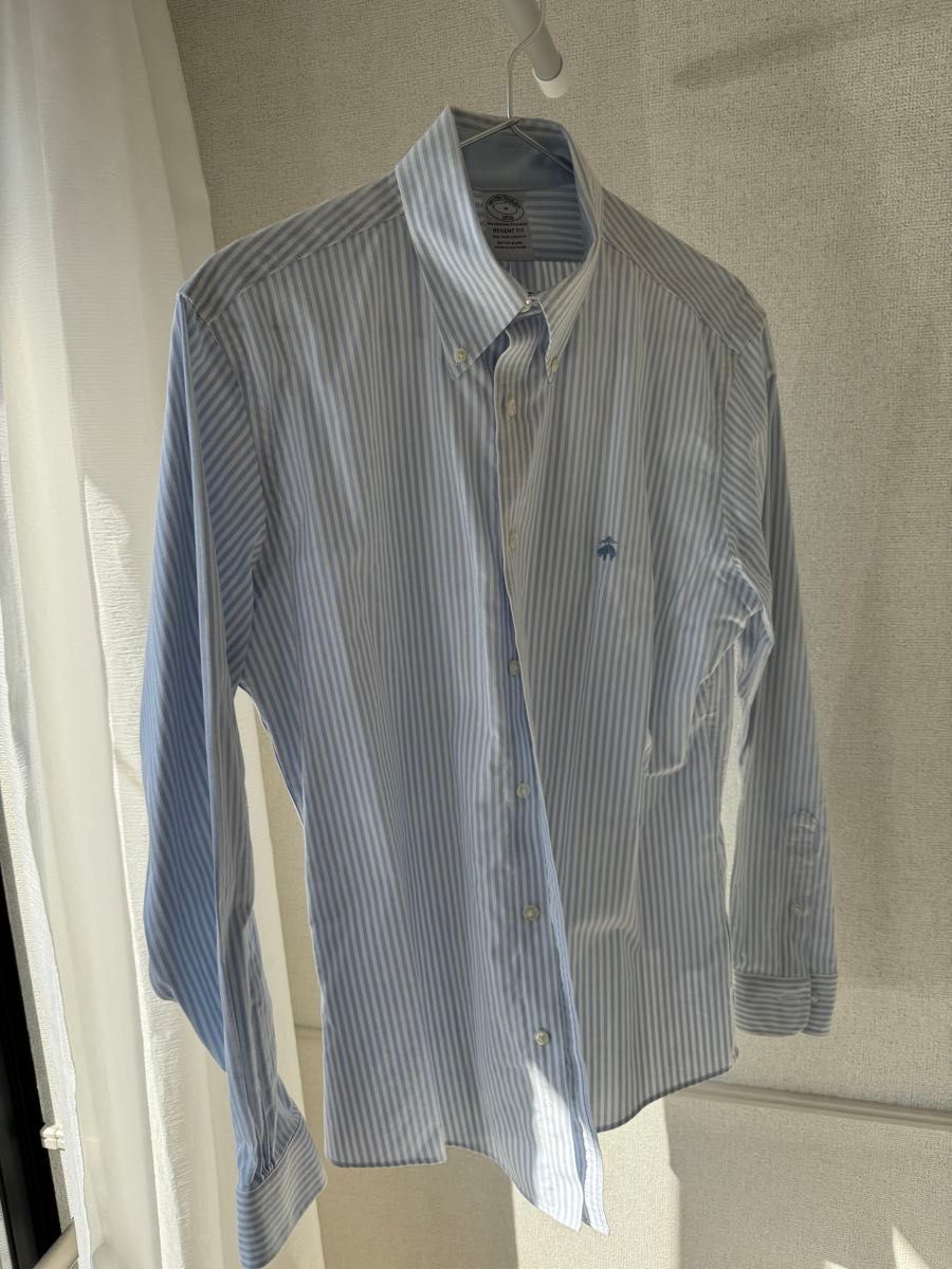 Brooks Brothers ストライプシャツ メンズ ブルー系