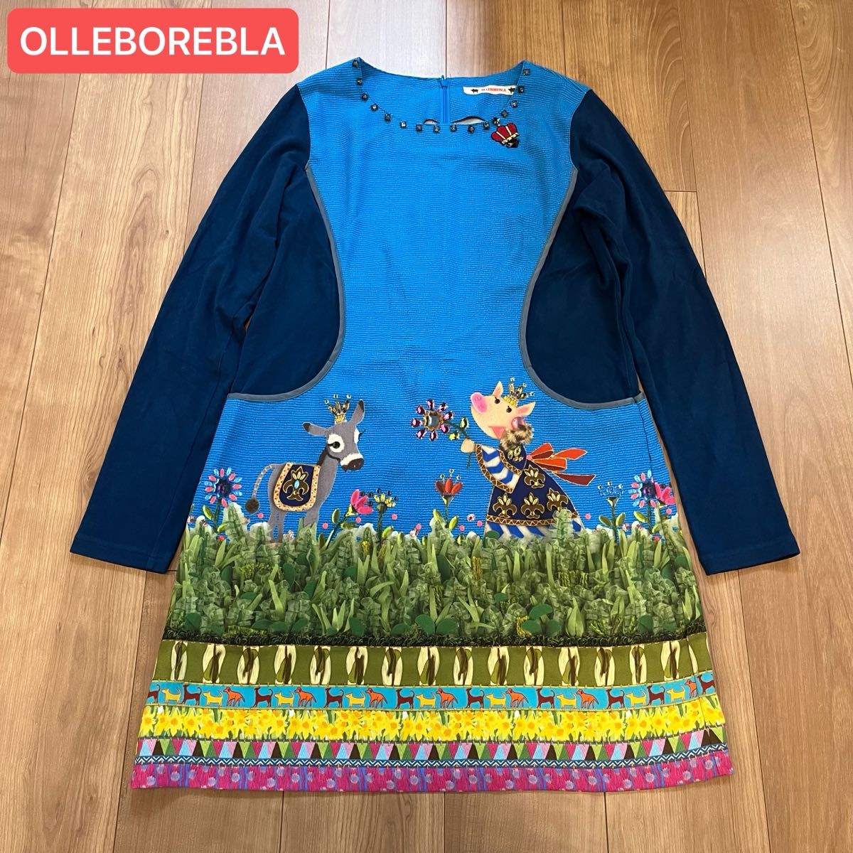 OLLEBOREBLA アルベロベロ チュニック ロングカーディガン ぶたさん OLLEBOREBLA アルベロベロ ロングチュニック ブタさん 王冠