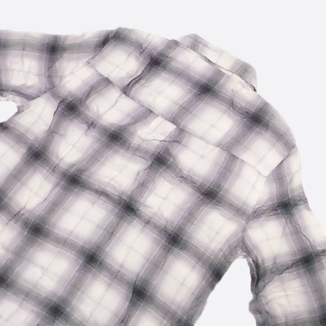 ★SALE★Abercrombie & Fitch/アバクロ★ヴィスコースチェックシャツ (Grey/M)_画像3