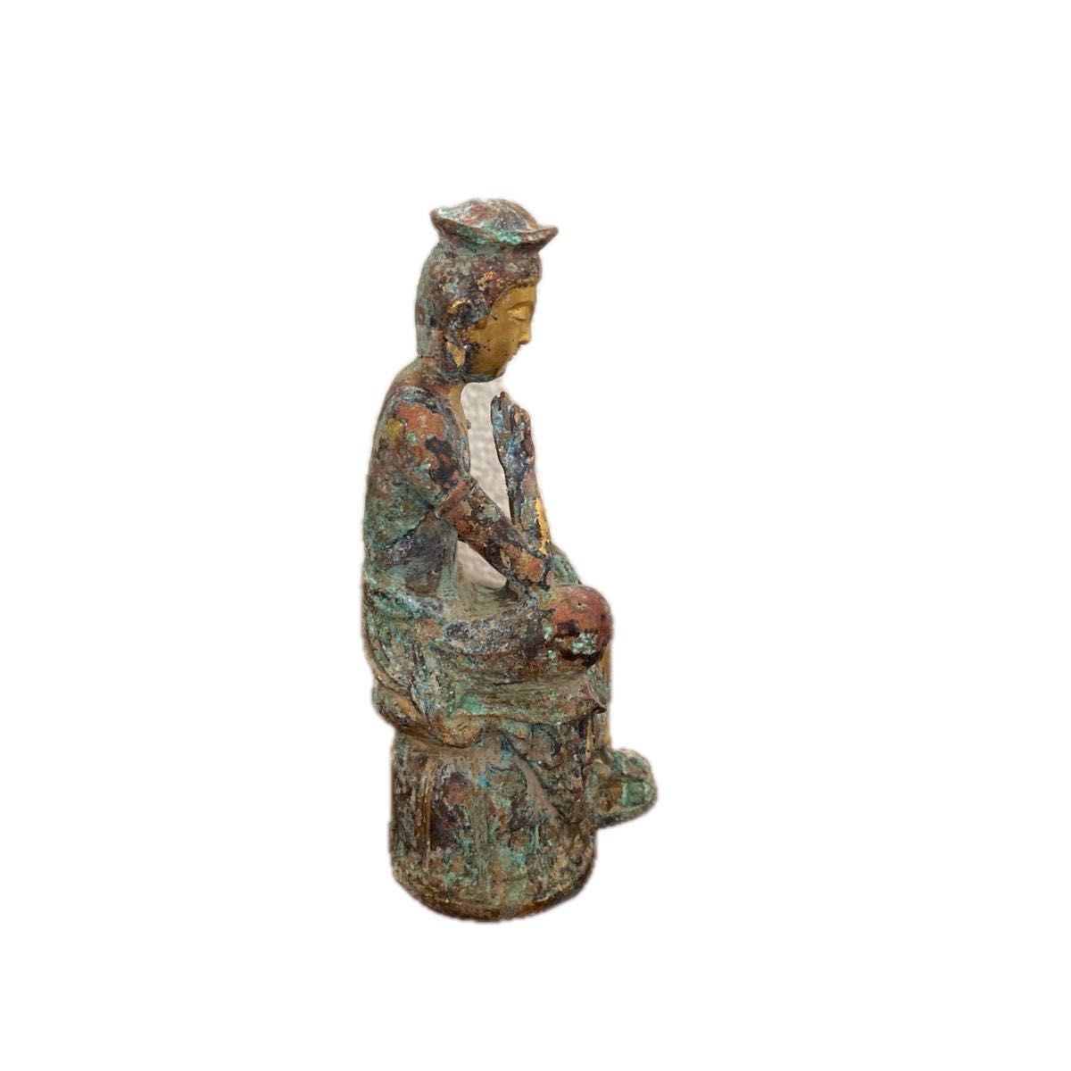 飛鳥時代 半跏思惟像 弥勒菩薩 金銅仏像 出土品 文化財 仏教美術 飛鳥時代 半跏思惟像 弥勒菩薩 金銅仏像 出土品 文化財 仏教美術
