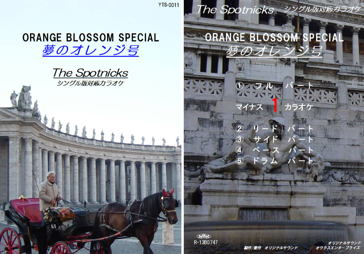 YTS-011　スプートニクスカラオケ　夢のオレンジ号　試聴OK　コード譜閲覧可　THE SPOTNICKS　ORANGE BLOSSOM SPECIAL_画像1